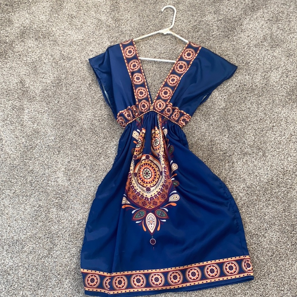 Silk patterned dress